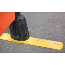 Barrière de chantier ClearPath Feet - pied anti-trébuchement en PEHD haute visibilité