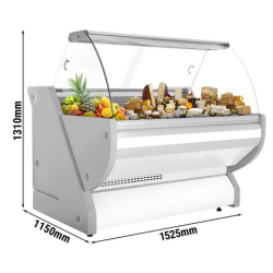 Vitrine réfrigérée service-arrière 1500 mm + réserves réfrigérées