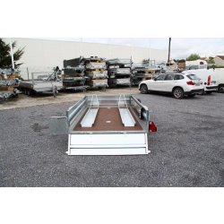 Remorque à plateau sur mesure sans frein avec châssis à structure modulaire pour le transport d'un moto gros cube - erde epert - plm 150