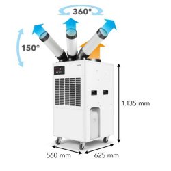 Climatiseur mobile PT 5300 SP - 5,3 kW - Spotcooling multifonction avec conduites d'air réglables