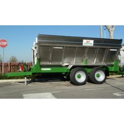 Remorque agricole avec cuve inox Vendrame - charge 14 000 kg - transport raisins et produits agricoles