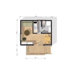 Studio de jardin - maison de jardin en ossature bois Essonne 20 m² - isolé et habitable toute l'année