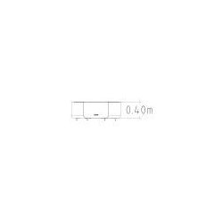 Jardinière demi-hexagone rouge Rosenlund Planter - réf 8098837 - Hags - idéale pour espaces restreints