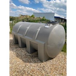 Polycuve pe 5000l grise - diam : 1m50 - lg : 3m40 - hauteur : 1m55 - ref : w00502304001p - dabert-citernes