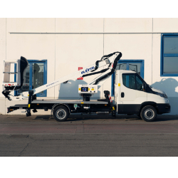 Nacelle sur Camion SCORPION 1490  conçue pour les travaux en hauteur en extérieur en Alpes -  disponible en achat neuf et en location de courte à longue durée