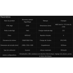 Véhicule frigorifique à options personnalisés - PTAC 2350 kg - Chengli Special Automobile Co., Ltd