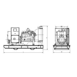 Groupe électrogène diesel 400/230 V - 50 Hz - 3 Phases - AP15 (EU) - Motorisation Perkins - Génératrice Stamford SOL1-P