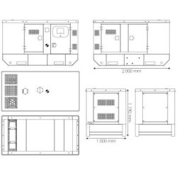 Groupe électrogène diesel stationnaire insonorisé 14 kVA industriel - PANTHER 14YD - Grande autonomie et démarrage automatique