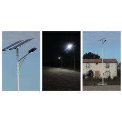 Lampadaire solaire urbain à LED en acier galvanisé thermolaqué - 8 m - 60 W / 5800 Lm - Modèle ARL-SL001