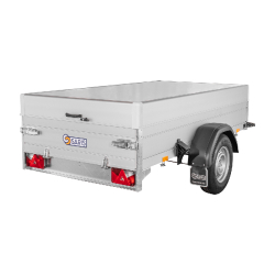 Remorque SARIS aluminium avec capot sécurisé - MC 255 133 1350 1 C - PTAC 1350 Kg - 1 essieu freiné