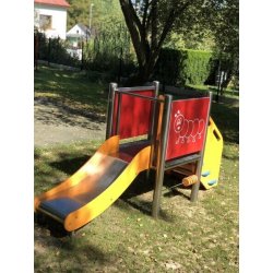 Jeu tous petits pour aire de jeux - Toboggan interactif conforme EN1176 - Référence BT11573