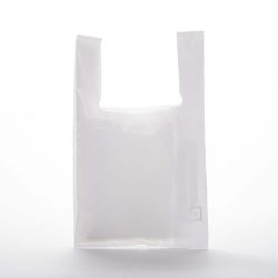 Sac bretelles réutilisables blanc PEBD 50µ 21x11x35cm - par 1000