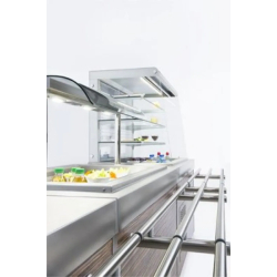 Vitrine réfrigérée pour cuisines professionnelles - grandes surfaces vitrées et éclairage performant