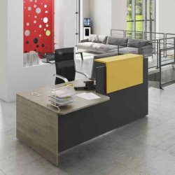 Banque d'accueil LOLA - Fabrication française - Modules personnalisables PMR et finition au choix