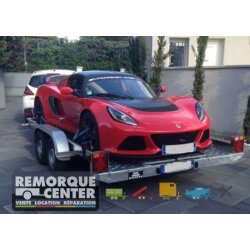 Porte voiture LIDER avec grandes rampes - 2 essieux - PTAC 2000 kg - 394 x 190 cm - Référence 39740