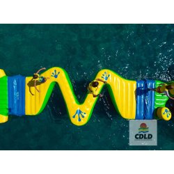 Nouveauté - Module Zigzag Wibit pour parcours aquatique gonflable - Réf A4691 - 6x3x0,8m - Capacité 4 personnes