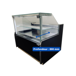 Vitrine réfrigérée traditionnelle VALOA - EINF 937, 937 mm x 1040 mm, -1°C à +5°C, LED, plexi coulissant