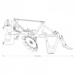 Charrue forestière agricole - Compatible tracteur - Labour forestier ou non - Profondeur max 450mm - Système hydraulique PTO