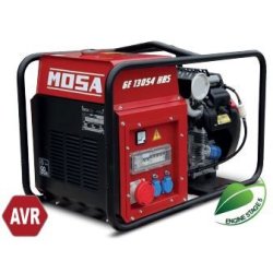 Groupe électrogène MOSA GE 13054 HBS - Honda GX 630 - 13 kVA - Fréquence 50 Hz - Triphasé et Monophasé