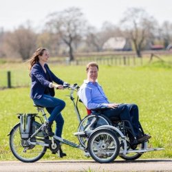 Tricycle transporteur fauteuil roulant van raam veloplus