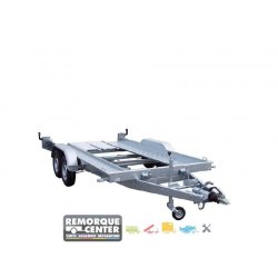 Porte voiture LIDER avec grandes rampes - 2 essieux - PTAC : 2500 kg - 394 x 190 cm - Référence 39760
