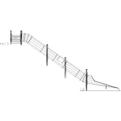 Toboggan tubulaire réf-8066573 - Hags - Hauteur 4700 mm - Longueur 11000 mm - Zone de sécurité 52 m²