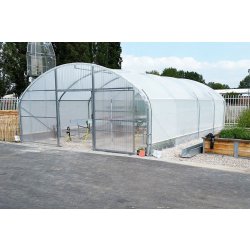 Serre tunnel professionnelle à pied droit 6 m - Longueur 10 m - Val de Loire