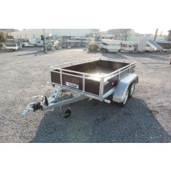 Remorque utilitaire à 2 essieux en 750 kg freiné pour le transport, des particuliers comme des pros - erde expert - lc 242 f bois