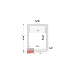 Chambre froide négative CRNF1215 Blanc 1200 x 1500 x 2200 mm TEFCOLD