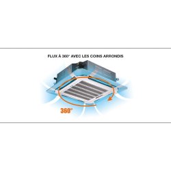 Climatiseur professionnel CDM - Airwell - flux à 360° avec coins arrondis et pompe à condensats intégrée