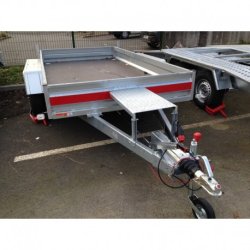 Remorque porte-engins Tema Builder 1 - Longueur utile 2,60 m - PTAC 2,70 t - 2 essieux - Plancher métal