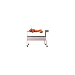 Tournebroche horizontal en acier inoxydable - durable, résistant, facile à nettoyer, disponible en location - réf 0811005