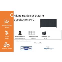 Grillage rigide sur platine occultation PVC - 1730