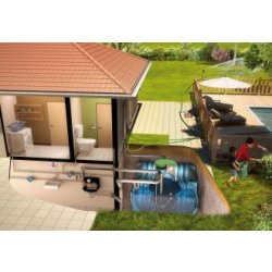 Cuve à eau 5000 litres à enterrer avec filtre - 302840