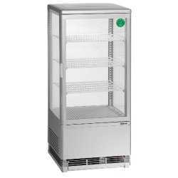 Mini vitrine réfrigérée 78L, argent 700778G Bartscher