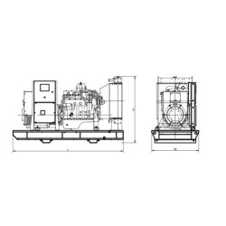Groupe électrogène Diesel 400/230 V - 50 Hz - 3 Phases - APD110C(EU) - Cummins 6BT5.9G2 - 110 kVA
