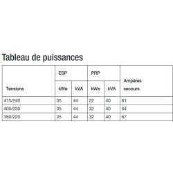 J44 groupes électrogènes industriel - sdmo - tension de référence (v)400/230