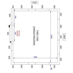 Chambre froide positive 2400X2100X2200 - 80mm Pro Line Combisteel