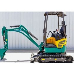 Mini pelle équipé d'un moteur yanmar 11.5kw 3tnv70 - canopy - lovol fr18-e