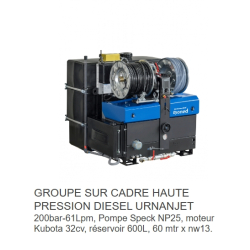 URBANJET Diesel Essence - Groupe haute-pression compact - Hydrocureuse SUR CADRE