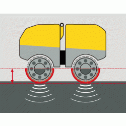 Rouleau de tranchée RTX-SC3 - compactage haute qualité, largeur ajustable et télécommande infrarouge