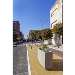 Jardinière Fuat en Béton Rectangulaire ou Carrée - Couleurs Blanc / Gris / Ocre / Finition petra 1