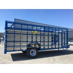 Bétaillère série spéciale pose à terre hydraulique - JP Construction - modèles BRS 40 à BRS 70 avec fond ouvrant et suspension hydropneumatique