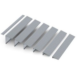 Seuils emboîtables en aluminium - rampes de seuil modulables pour PMR - hauteur de 2.5 cm à 39 cm