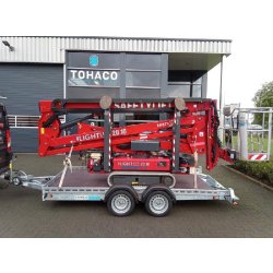 Plateau porte-engin abaissable TOHACO à suspensions pneumatiques - 370x150 cm - PTAC 2700 Kg - 2 essieux freinés - Référence MA227/3715