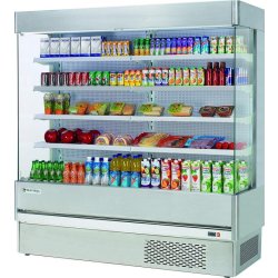 Vitrine murale ouverte réfrigérée compact tout inox Cronus 1310 - 1315x665x1920mm - AC1250