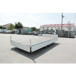 Remorque plateau - HUMBAUR HN 355225 GR - 2 essieux, roues surbaissées, ridelles alu, 5220x2470 mm