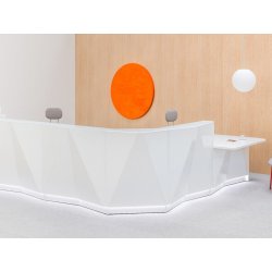 Banque d'accueil verre et lumière aux lignes épurées - ALPA