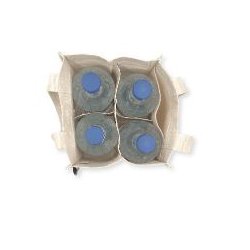 Sac écologique réutilisable en toile de coton recyclée - double poignée - 4 compartiments intérieurs - AU FIL DE L'EAU