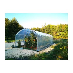 Serre à tomates avec une ventilation optimale et permanente idéale pour la protection des cultures contre les intempéries - 3 à 12 m de long